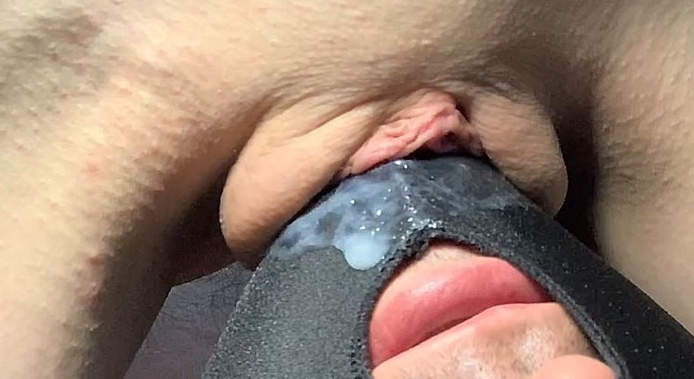 My man eats his cum