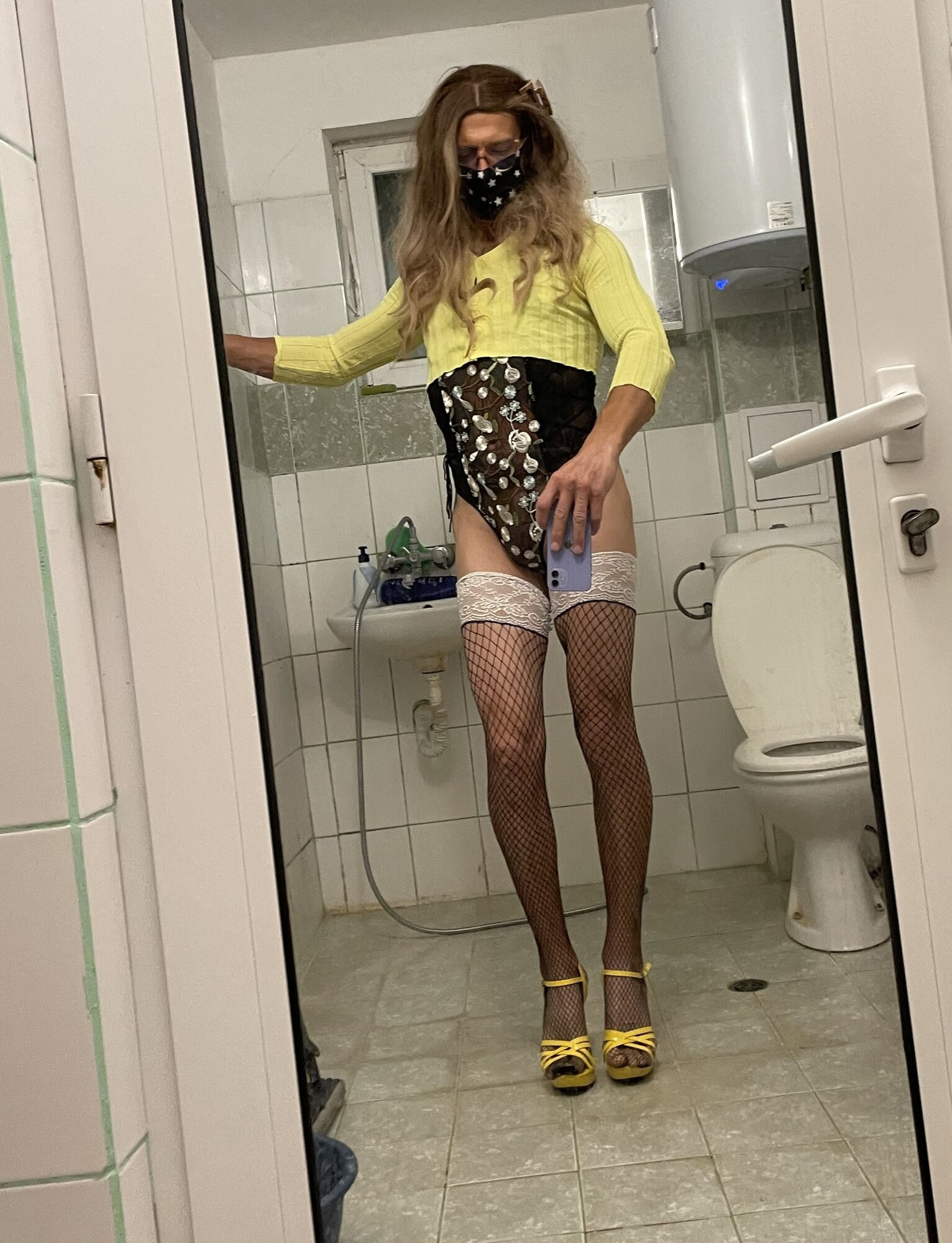 Mature Sissy in Yellow #2