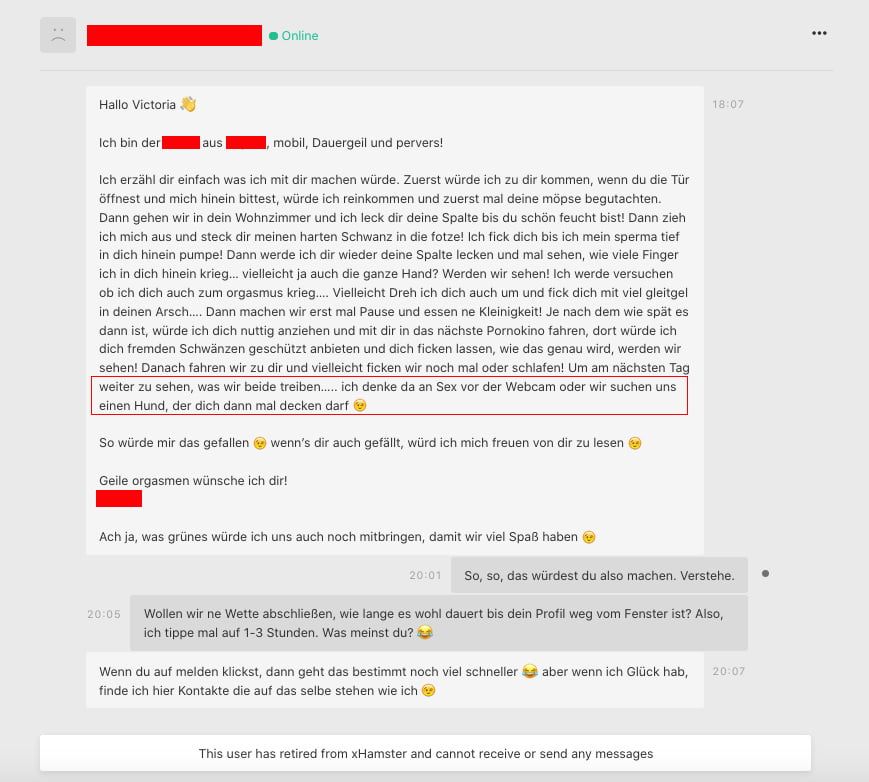 Geistige Nutten - Best of xhamster messages... 6