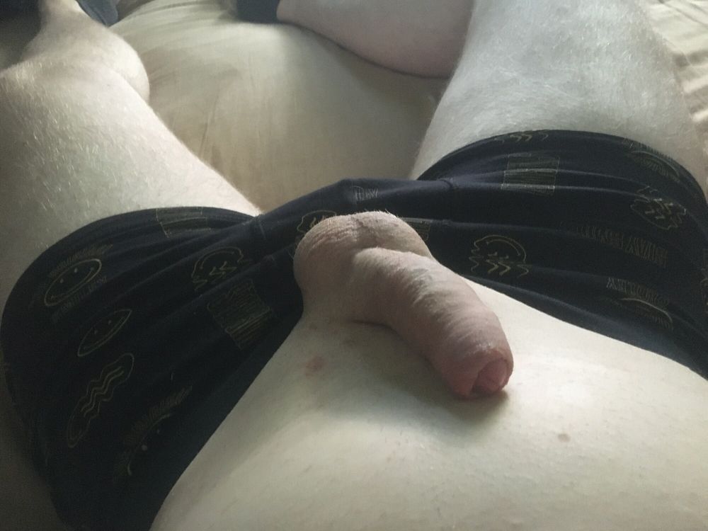 Shaved Dick With Cum Filled Balls Cockhead Foreskin Play #9