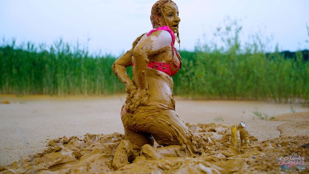 Orgasm in lake of mud #9
