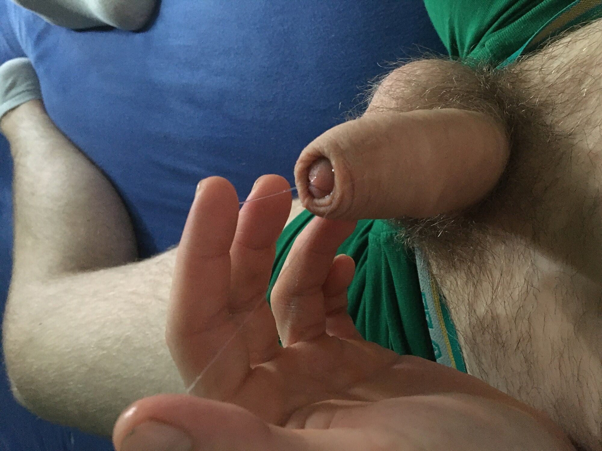 Hairy Dick And Balls Cockhead Foreskin Play With Pre- Cum #8