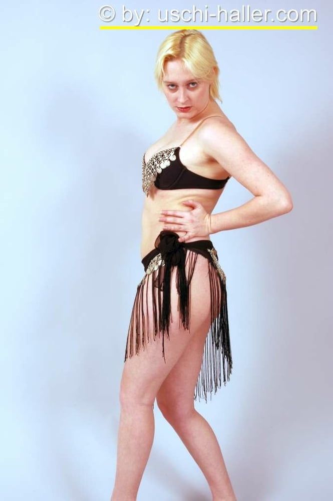 Photo shoot with blonde cum slut Dany Sun as a belly dancer #7