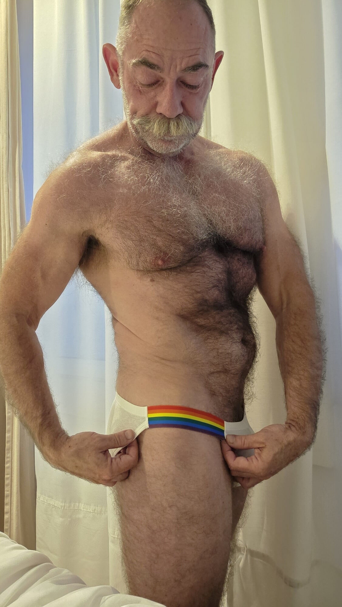 Hairy Daddy in Sexy Underwear #5