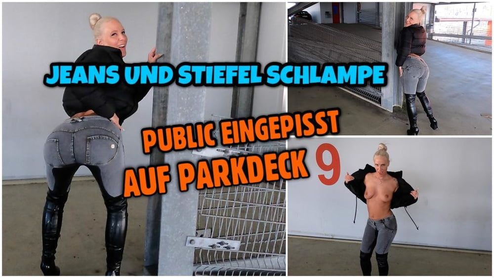 Public eingepisst auf Parkdeck 9