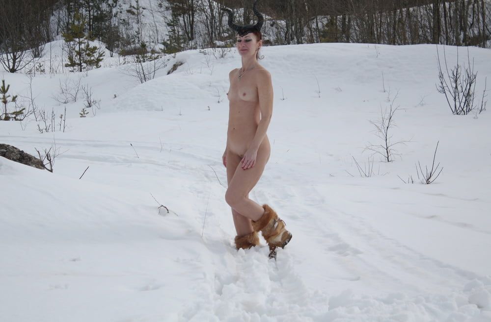 Naked on the Snow in Quarry #25