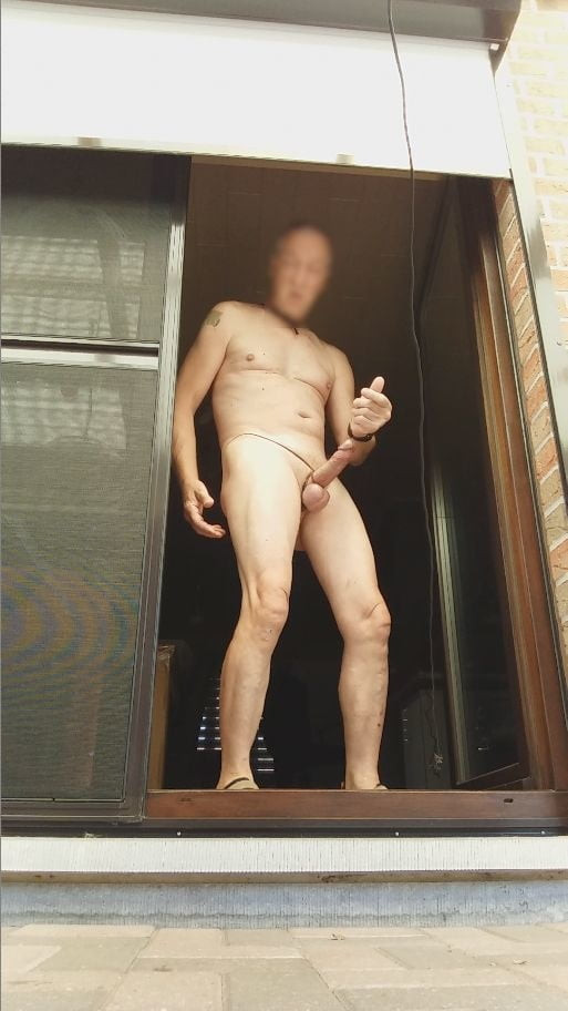 public outdoor exhibitionist bondage window jerking #42