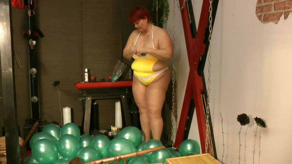 Balloon fun in a bathing suit #25