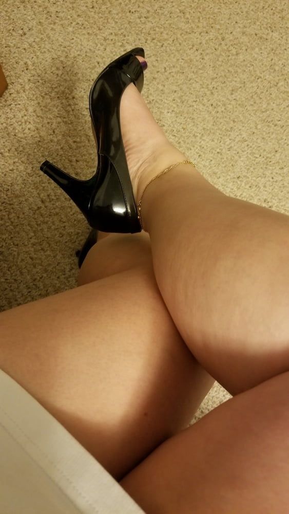 Playing in my shoe closet pretty feet heels flats milf  wife #17