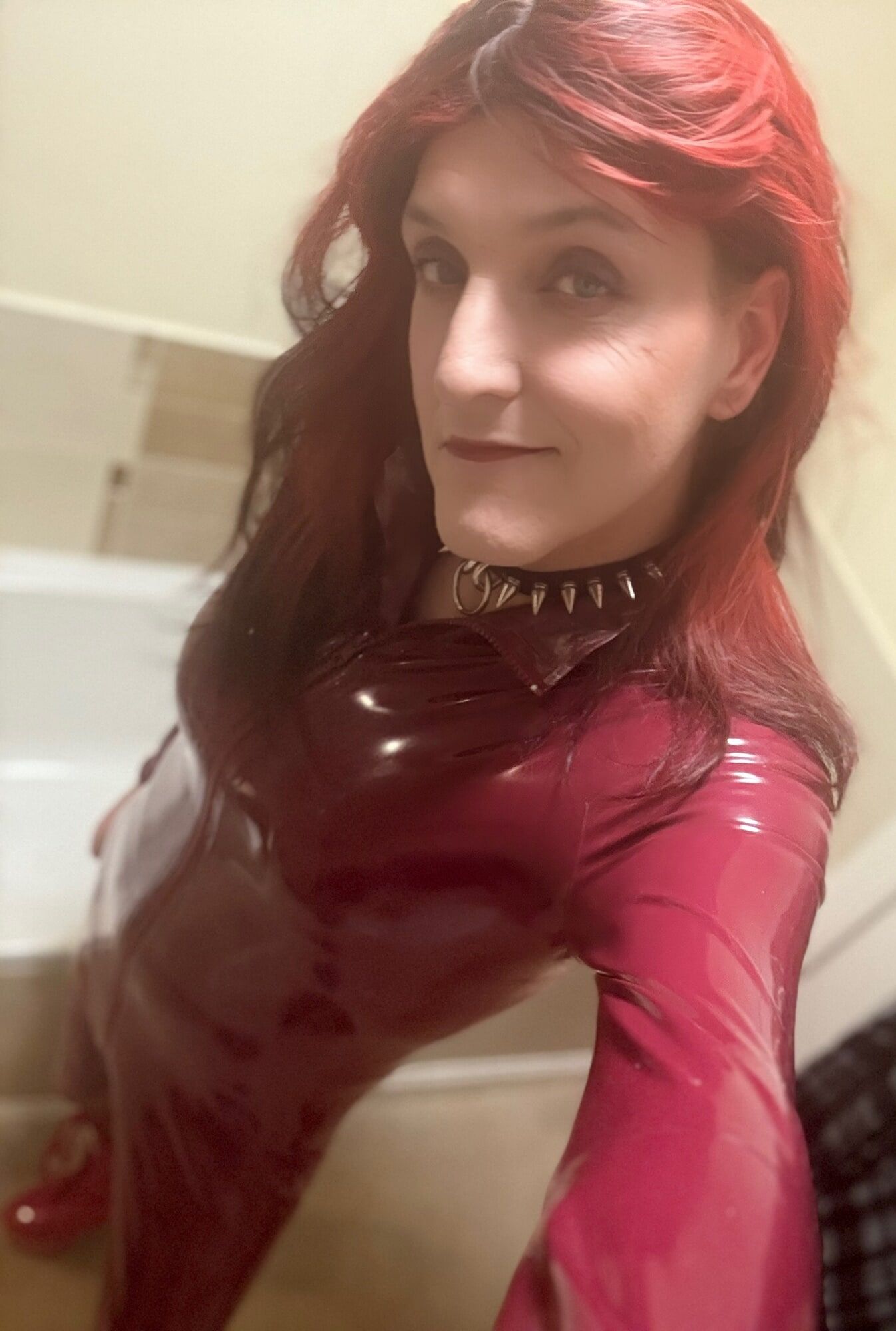 Latex catsuit and shiny boots? Oh yes please! #6