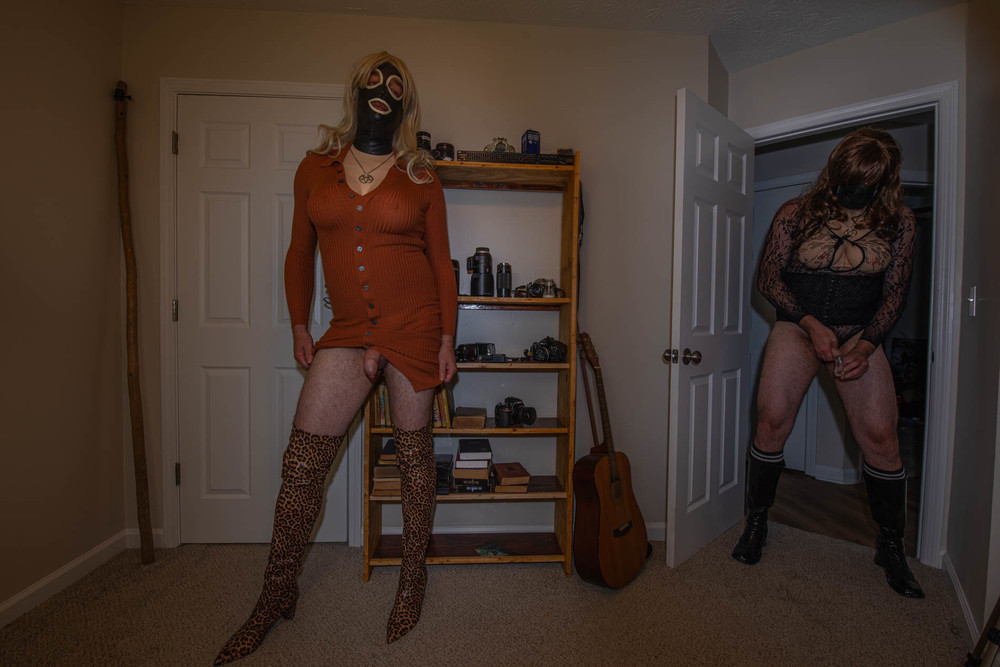 Crossdresser Jon Scarecrow composite photo shoot #17