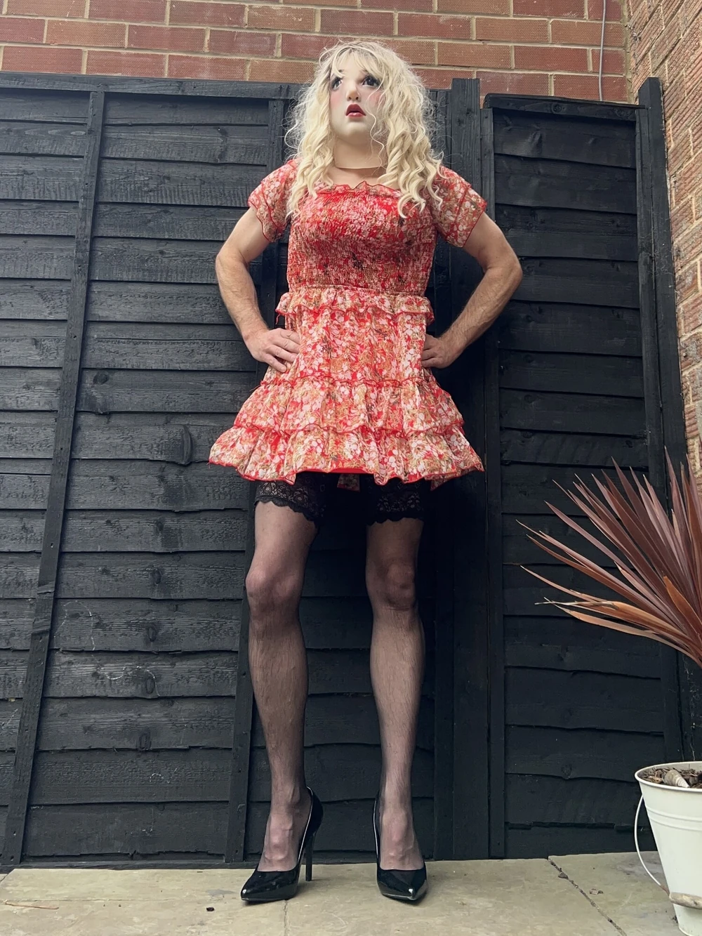 Sissy in red dress #2