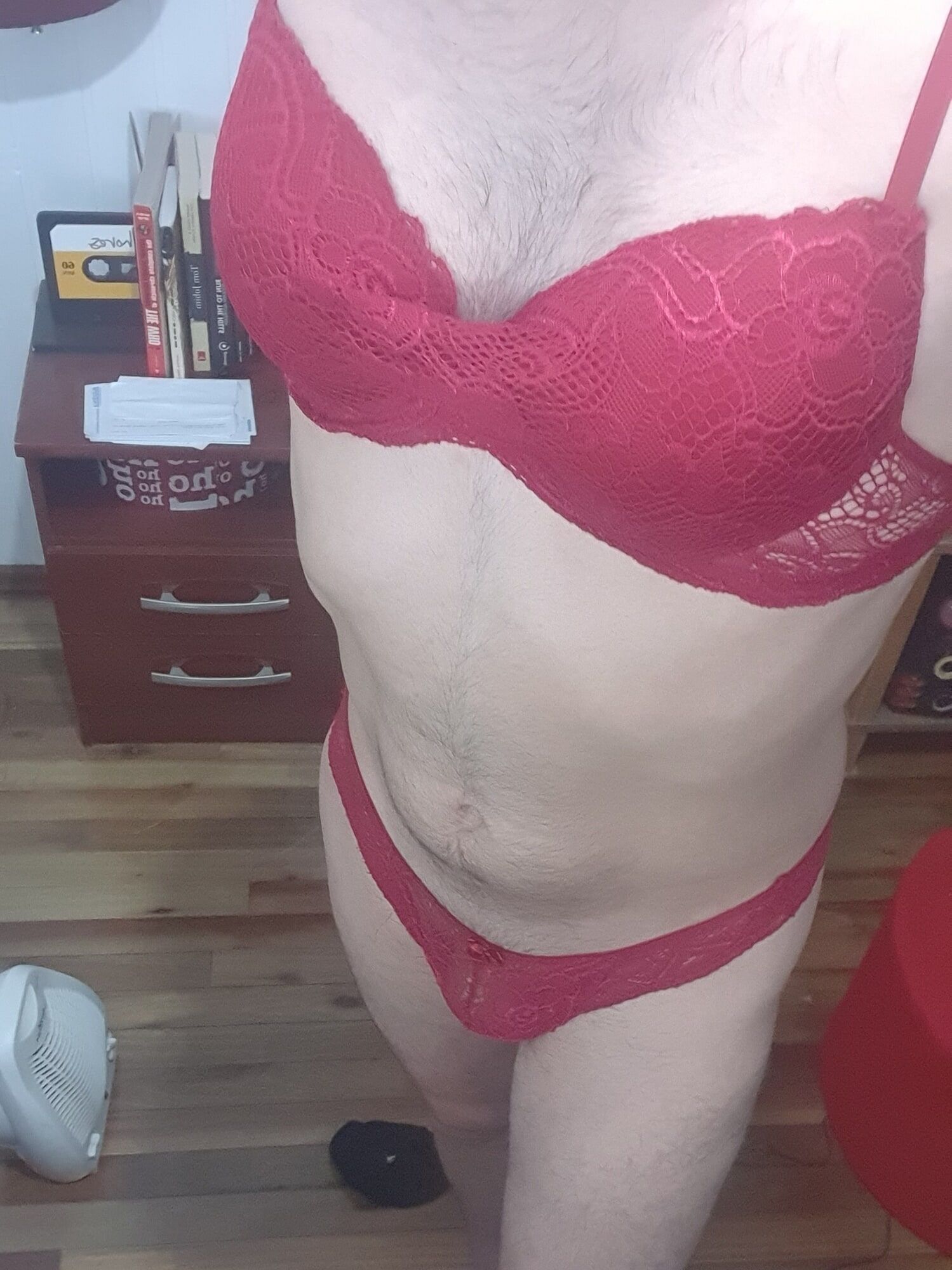 Husband in red lingerie #3