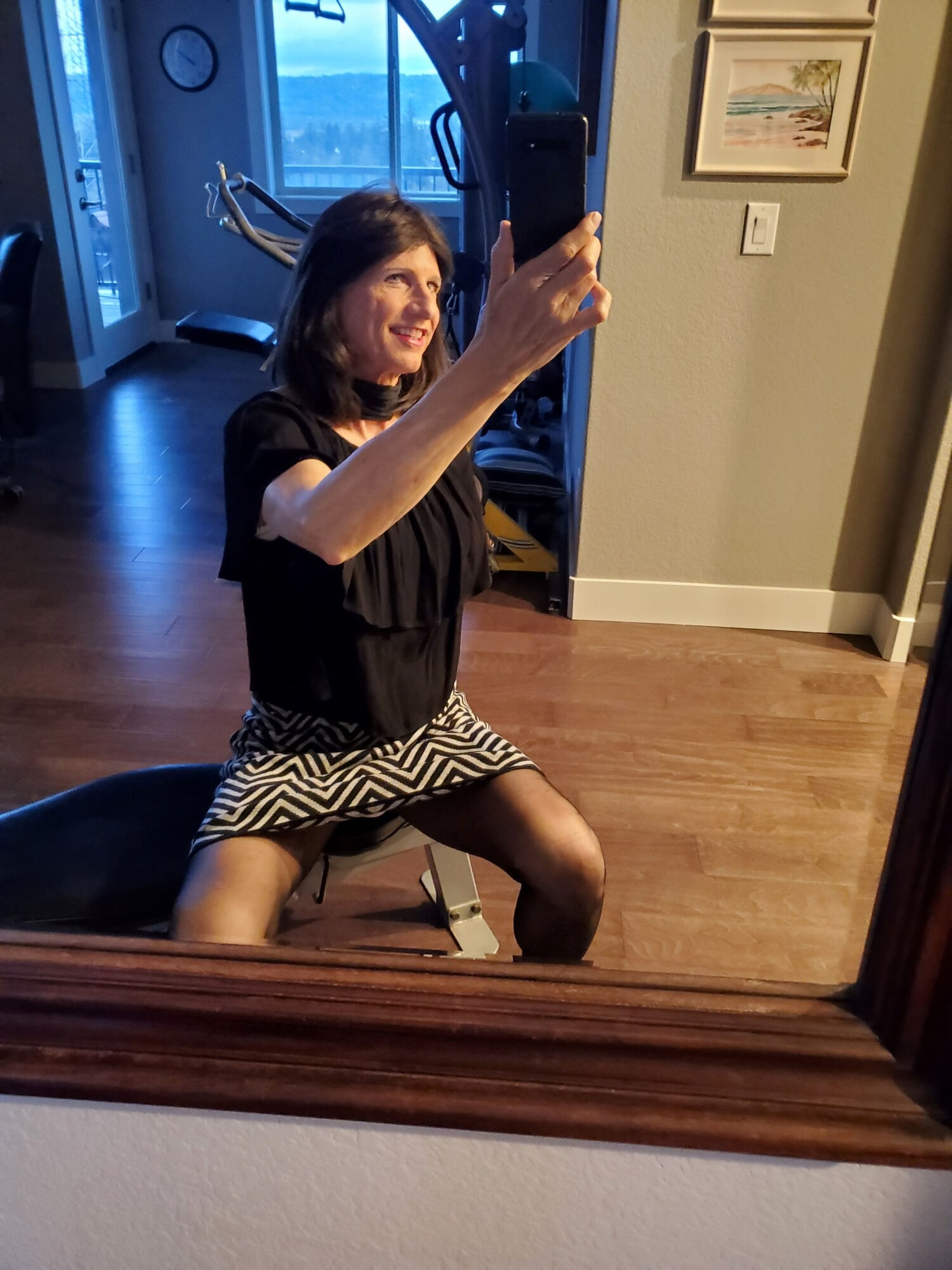 Black and White mini skirt #36