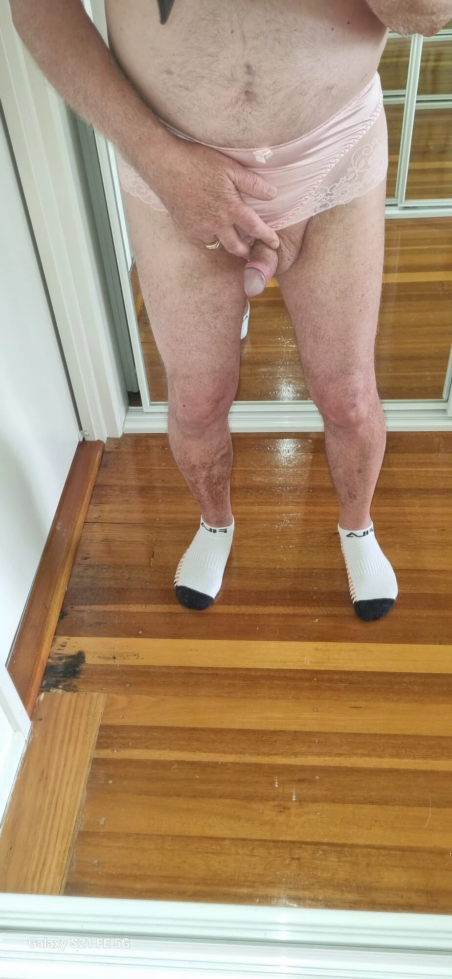 Little cock in panties 