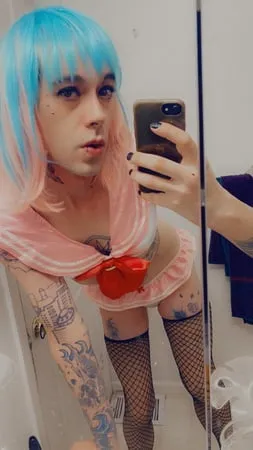 cute pink cosplay girl         