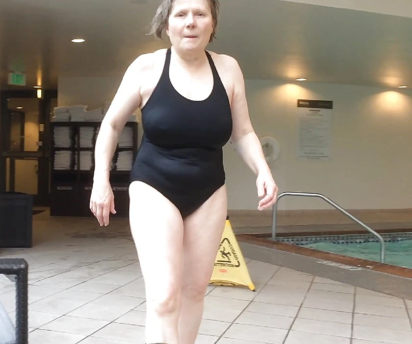 Watch busty grandma swim and shower by MarieRocks #10