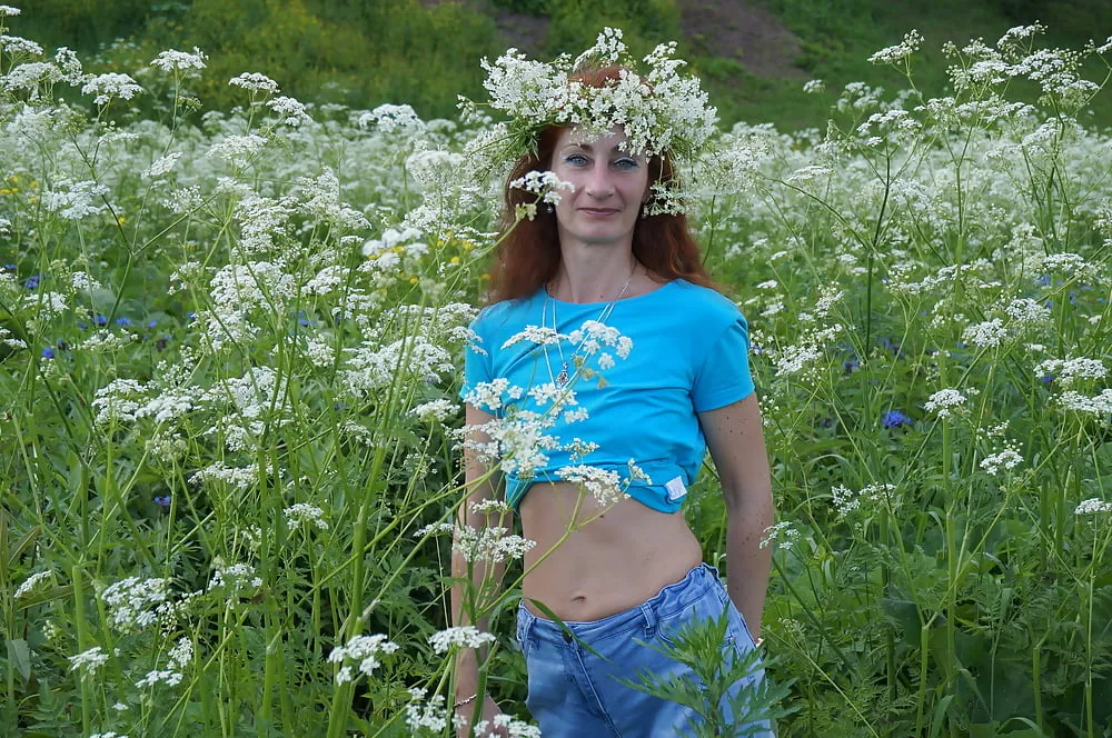 My Wife in White Flowers (near Moscow) #26