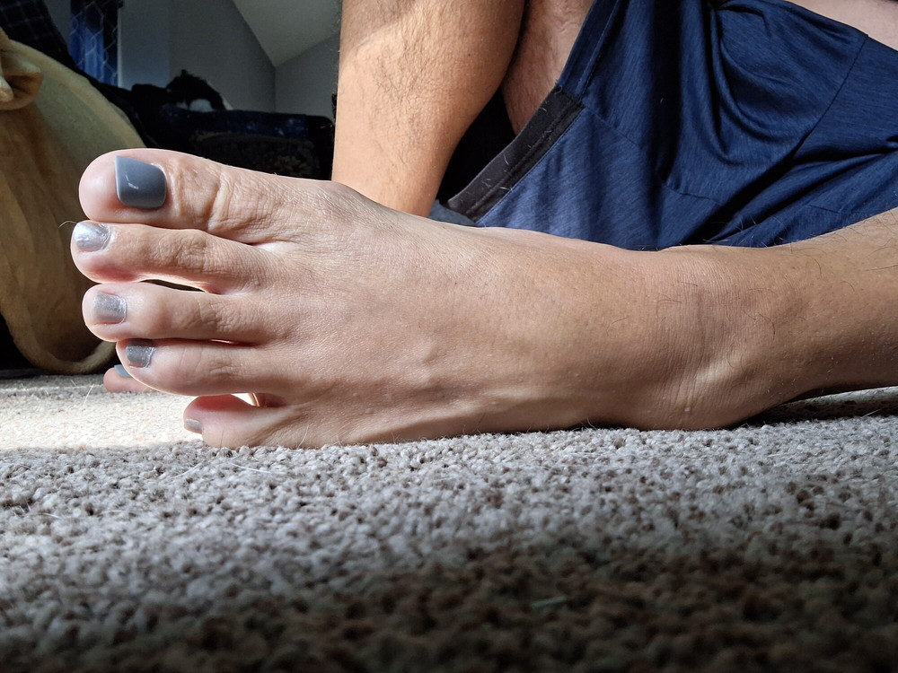 Showing off my feet while on the floor #14