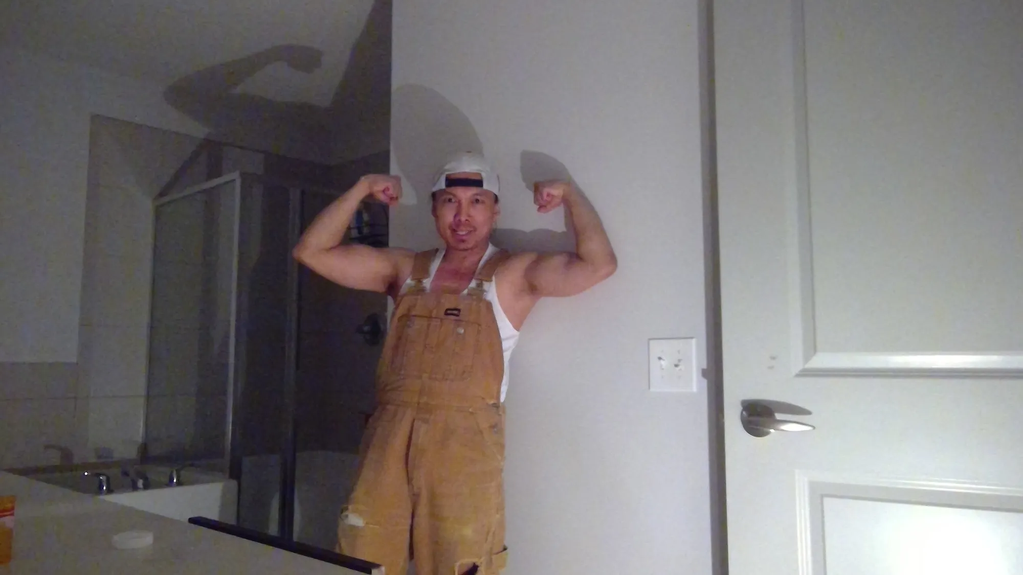 Flexing In Overalls!