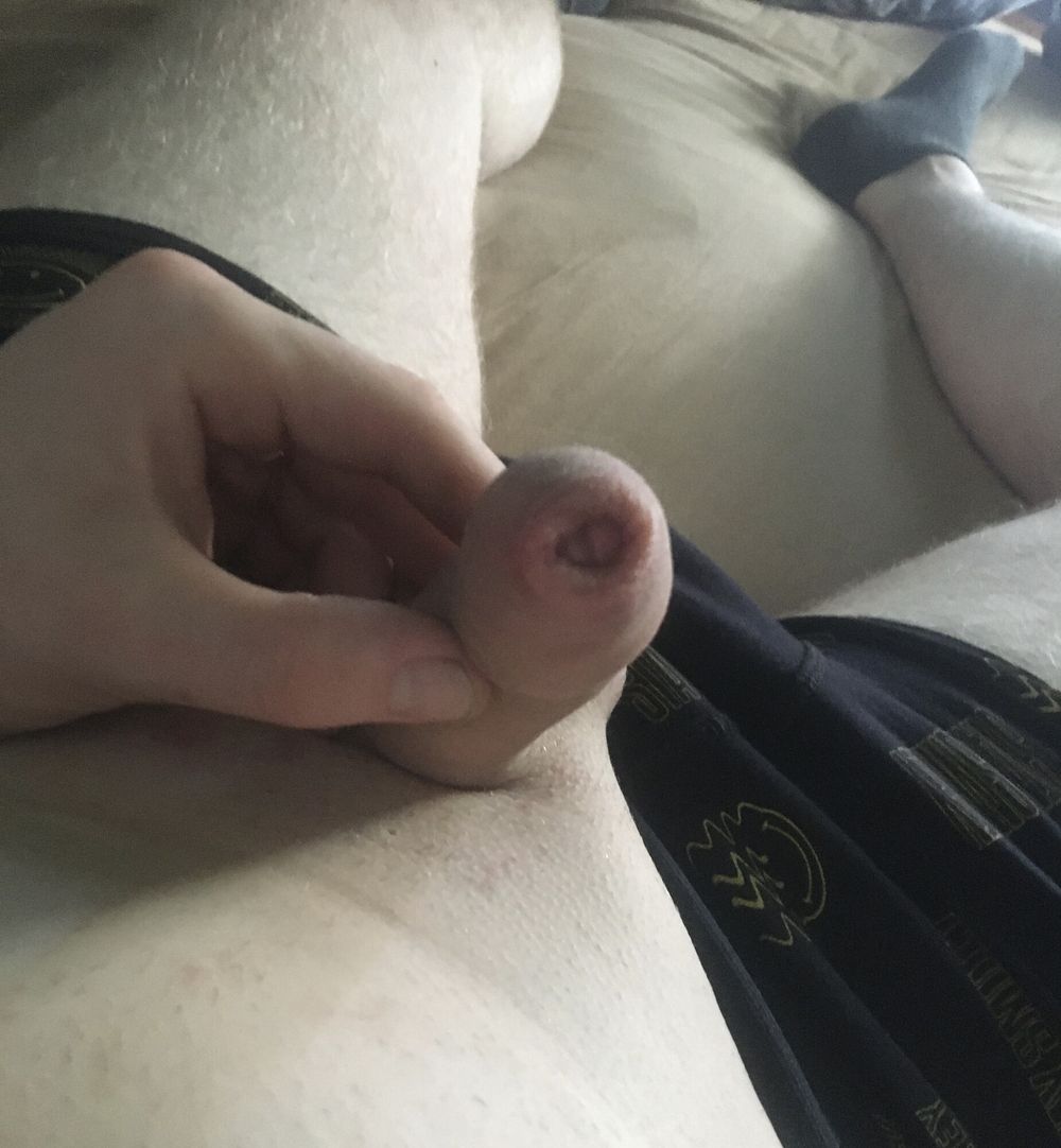 Shaved Dick With Cum Filled Balls Cockhead Foreskin Play #5