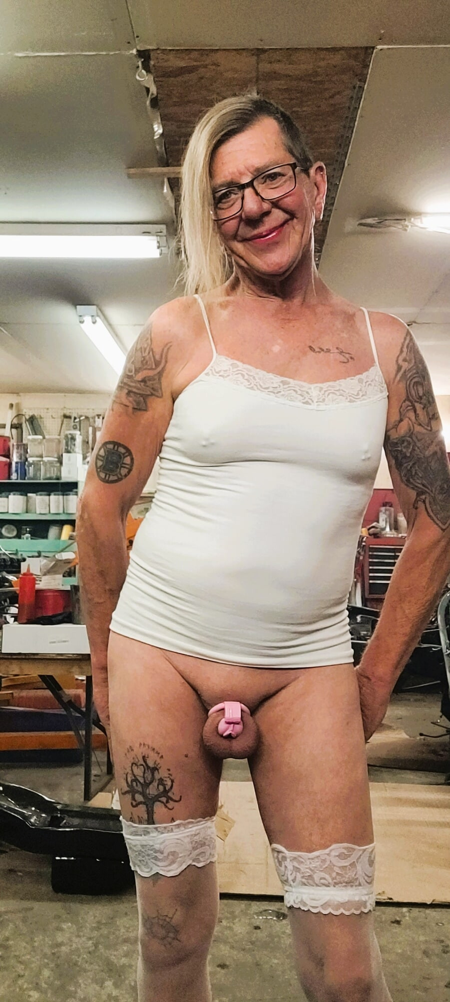 caged sissy showing off #8