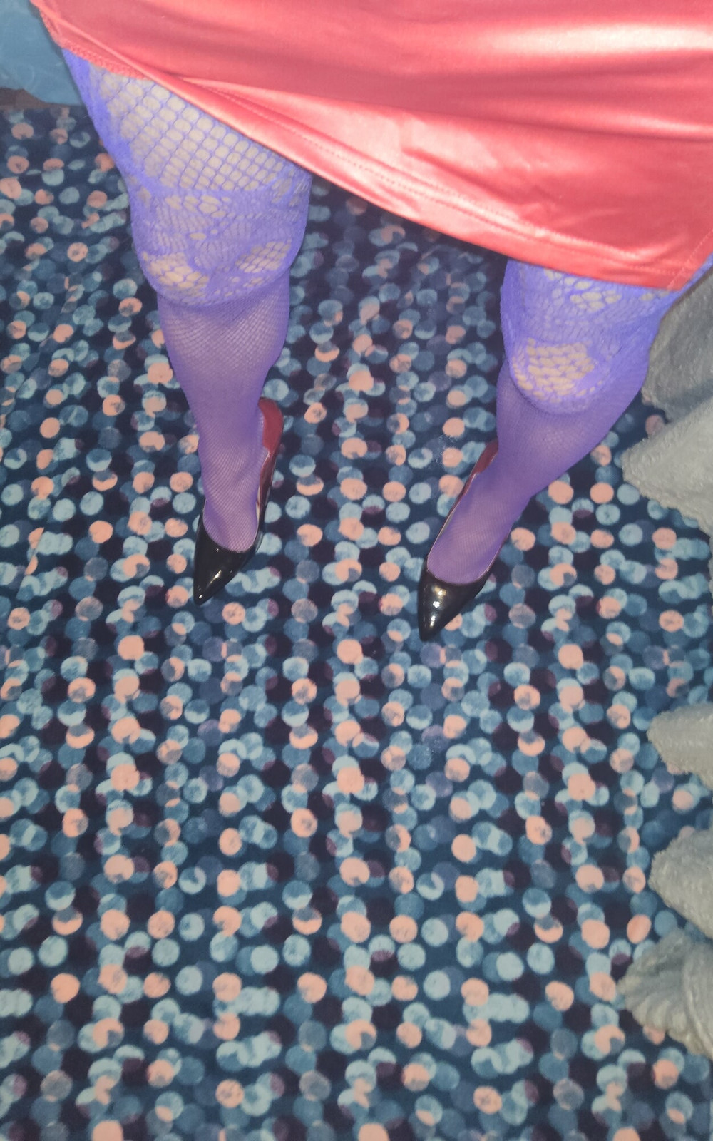 Teasing in My Purple Fishnets #11
