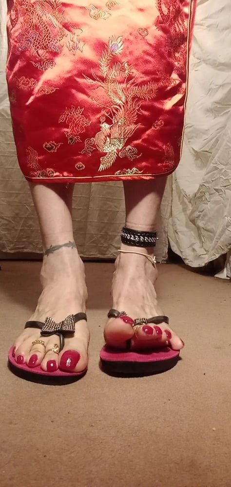asian ts sexy feet in sandals, mules, high hells .  #17
