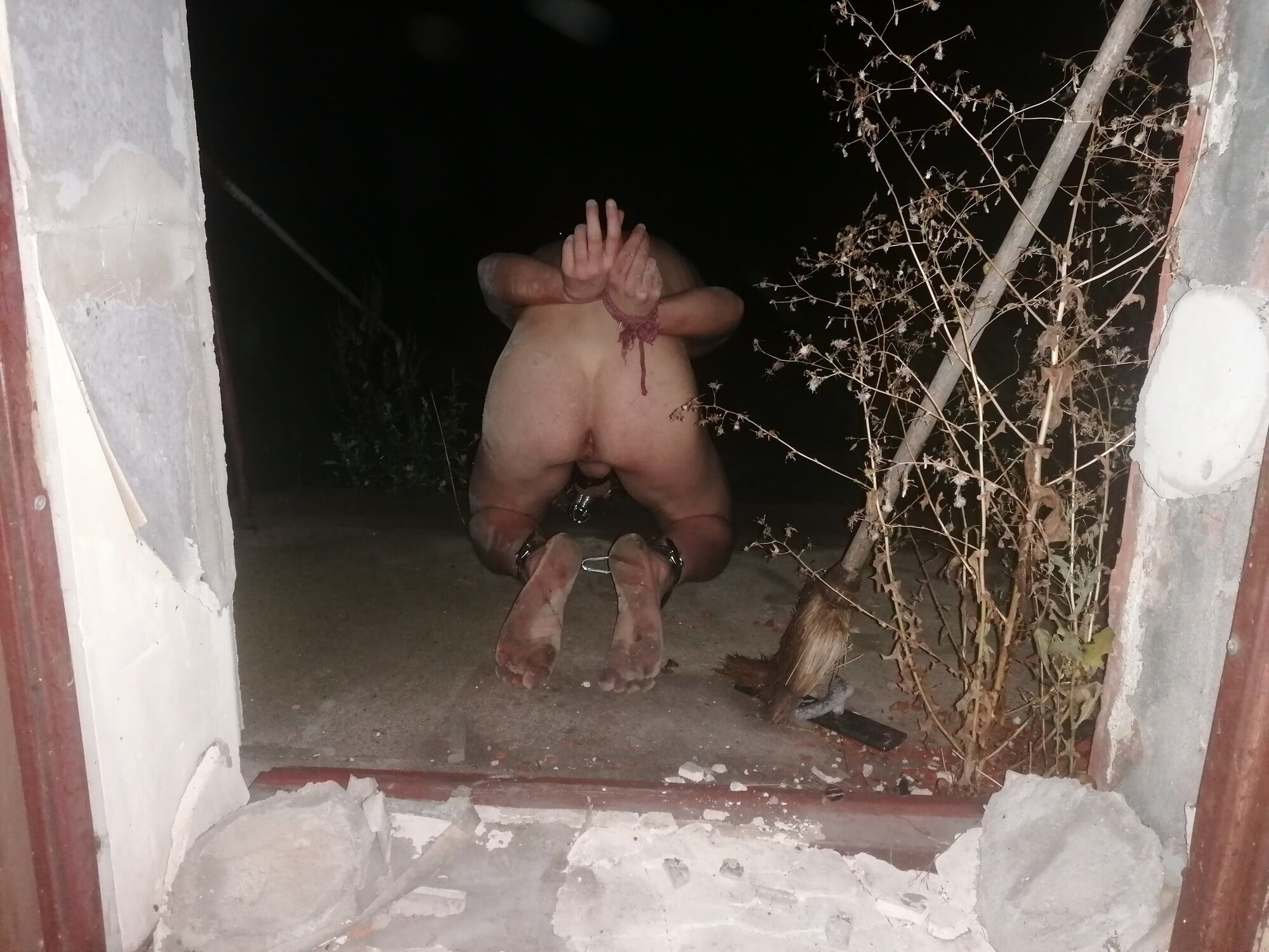 Young GAY slave in abandoned place 2 #17