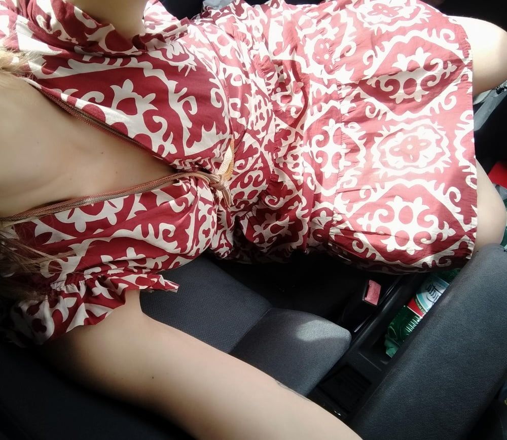 ITALIAN SLUT WIFE another photo shoots in car #16