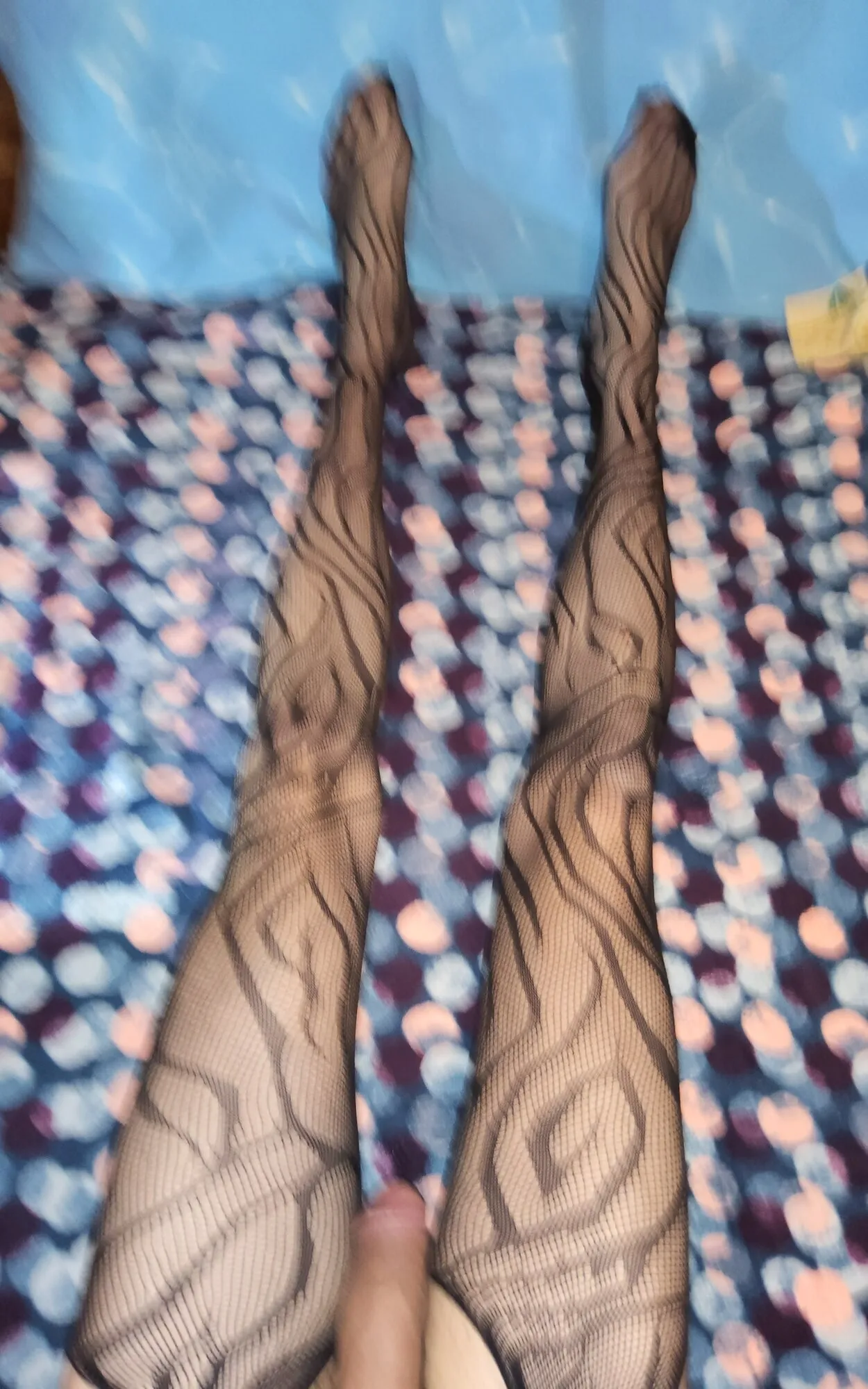 My Black Patterned Fishent Stockings #6