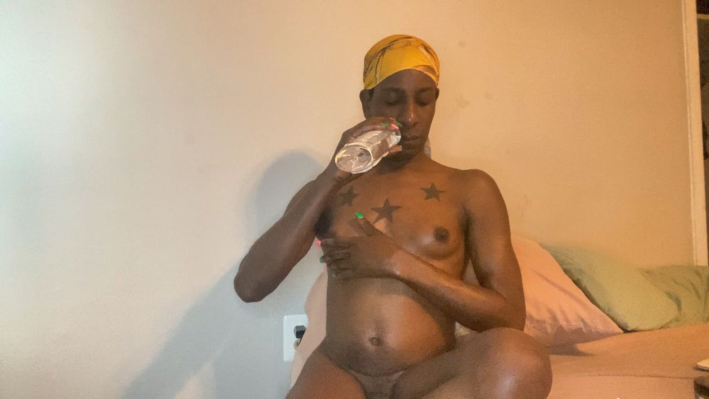 Ebony Trans Dick and Tits