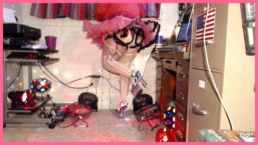 Teasing BBCs rock hard for cum in 9&quot; platform stileto heels. #4