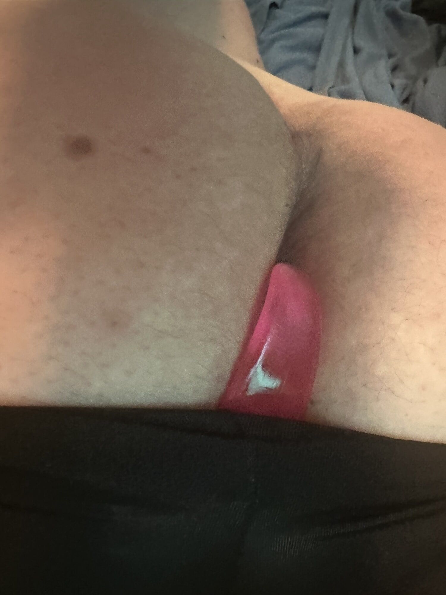 BBW sissy black panties plugged #9