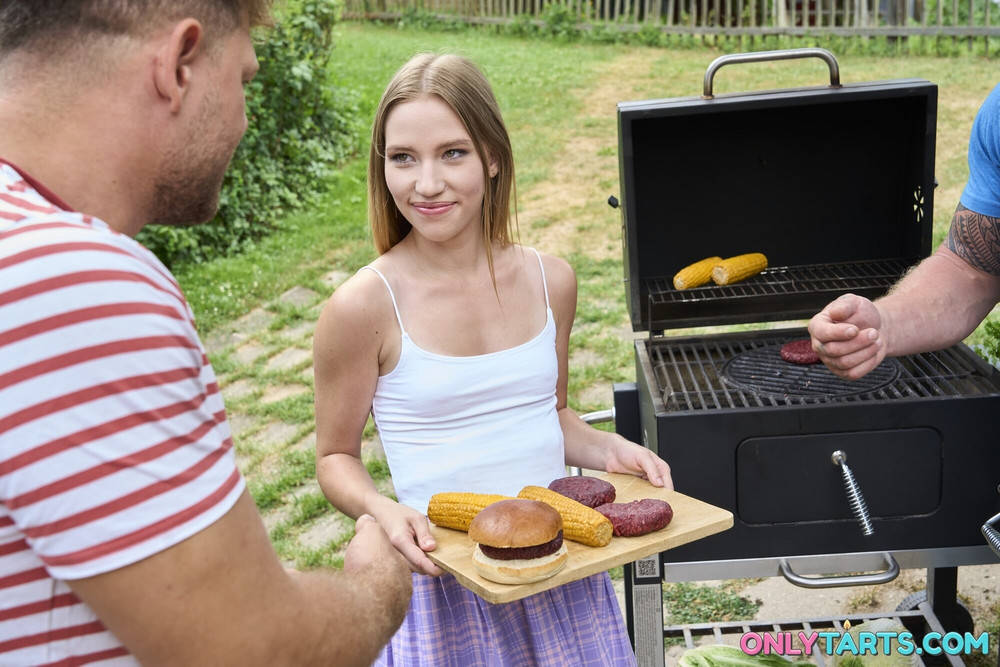 Her first threesome during hot summer BBQ #7
