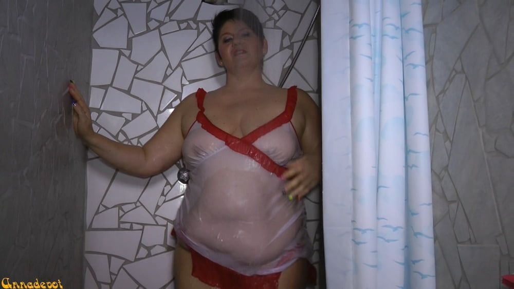 Annadevot - WETLOOK in the shower in BIKINI #10