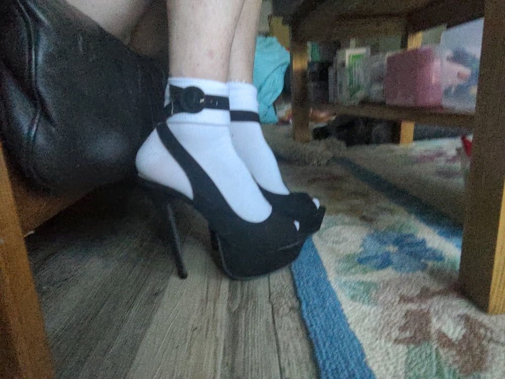 Me in high heels and ankle socks #13