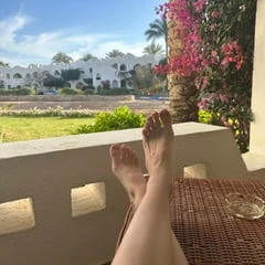 chilling on beach