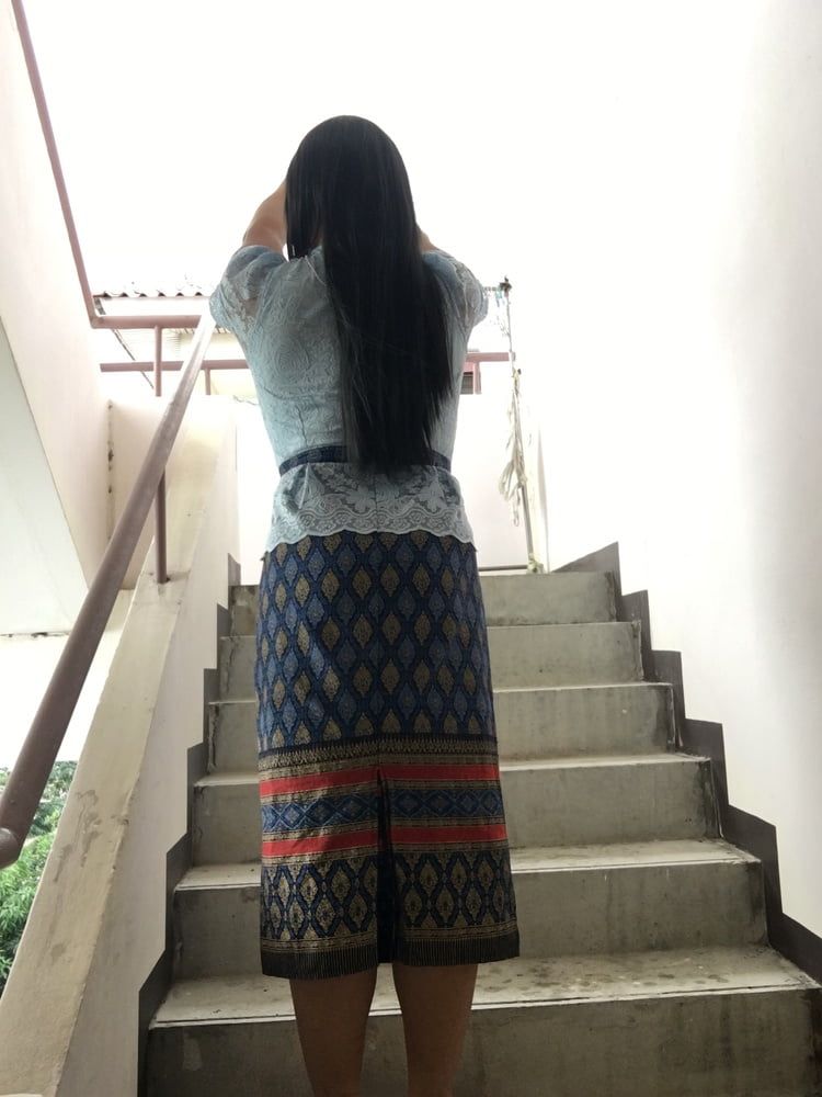 Dress Thai set  light blue #15