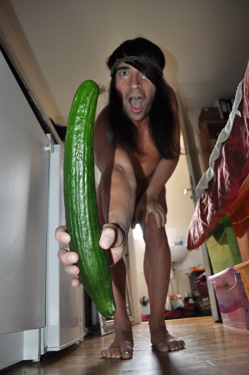 Tygra gets off with two huge cucumbers #36
