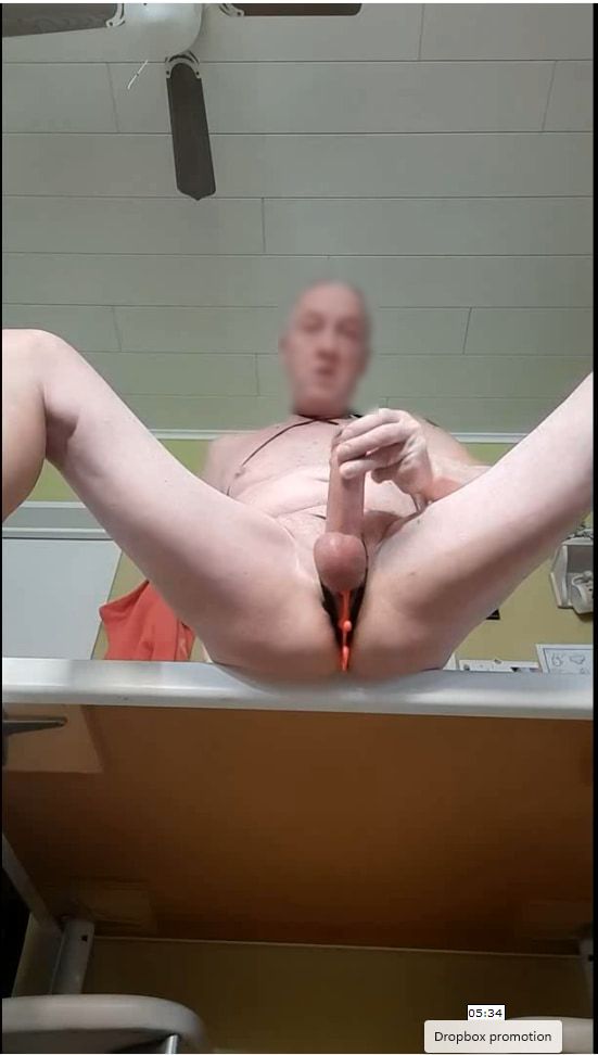 exhibitionist jerking on the kitchen table fucking his ass #20