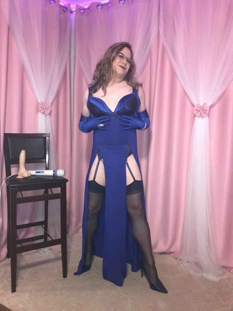  Joanie - Blue Maxi Vest Dress and Lady Marlene Part 3 #17