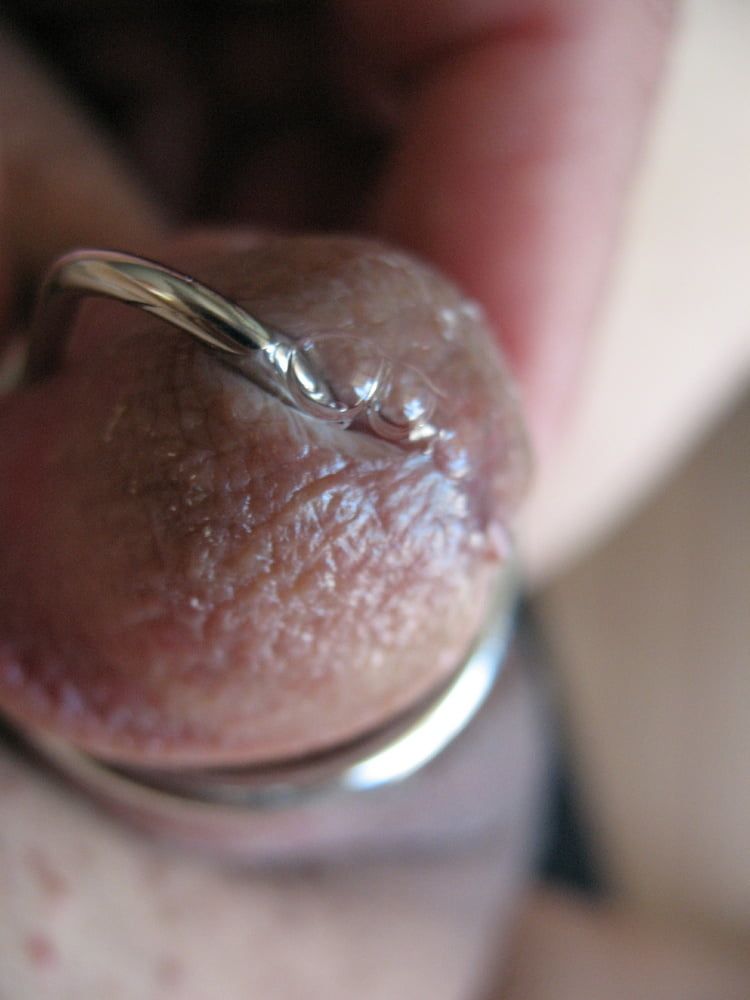 More steel in my cock with glans ring #32