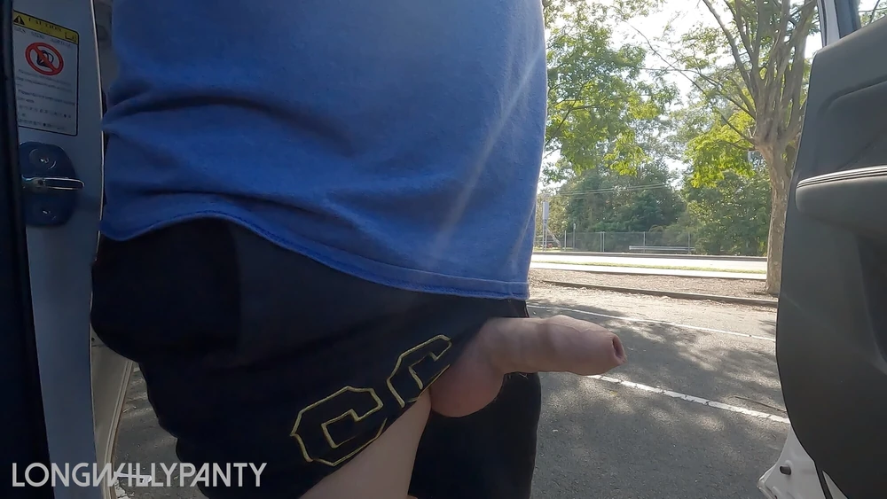 Amateur straight guy flashes his cock next to the busy road #6
