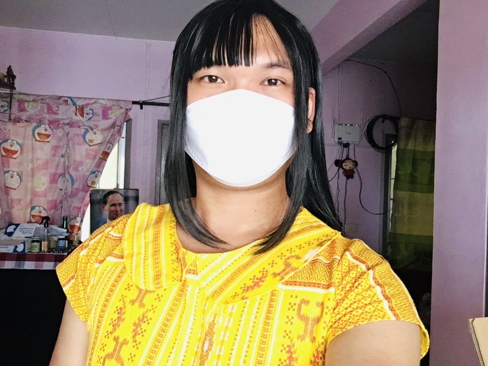 Dress Yellow Teen ladyboy #7