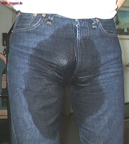 tight jeans, cum stained and pissed #8