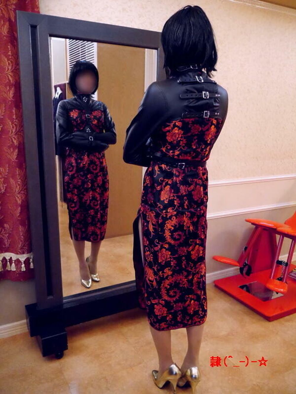 japanese crossdresser shemale straightjacket qipao BDSM 2 #13