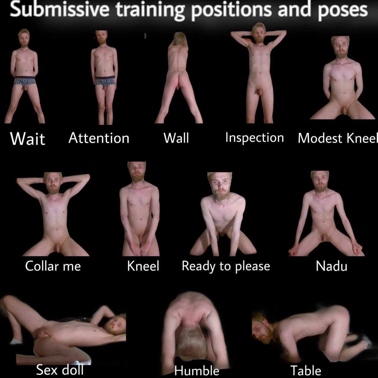 Domelook Voyeur's sub Submissive  Training Positions #19