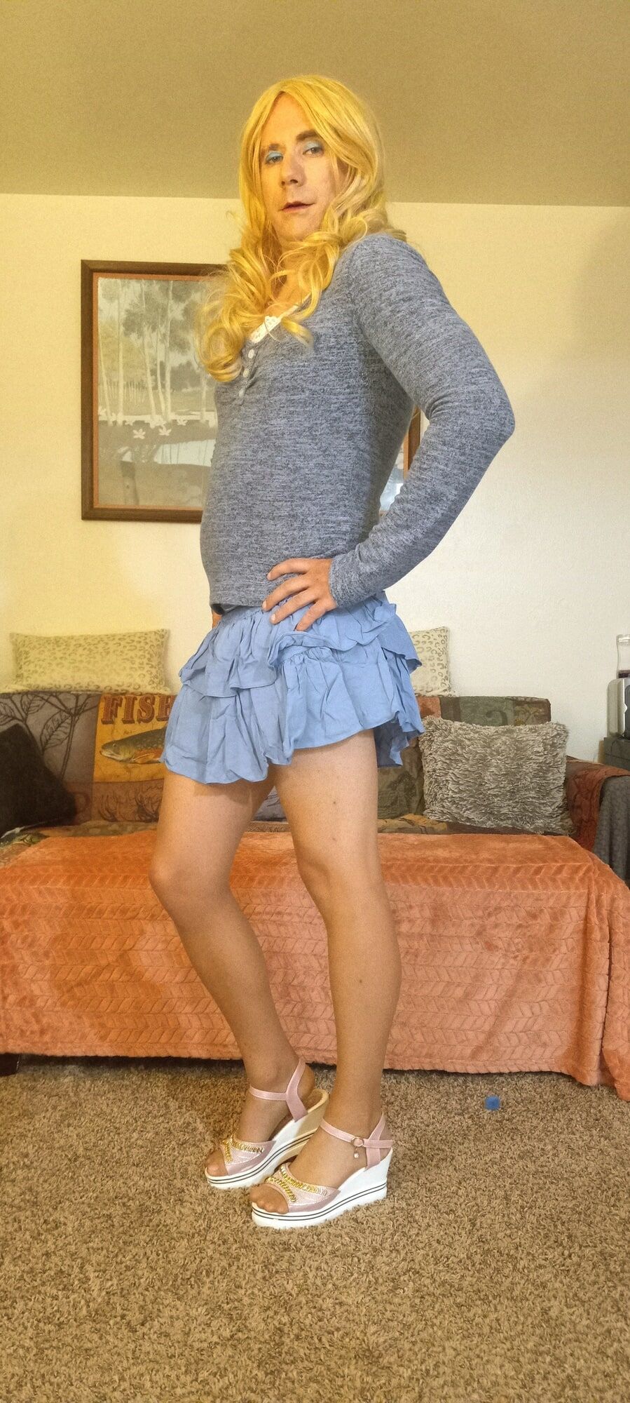 Sissy crossdresser Erica first showing of her girly face #18