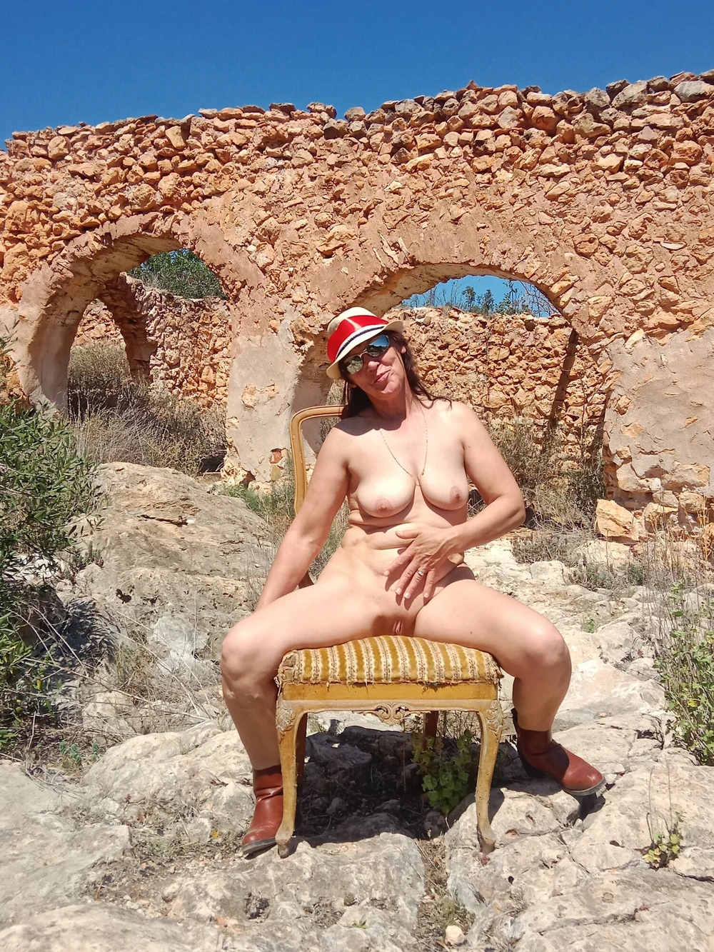 RiooLita totally naked in medieval ruins #3